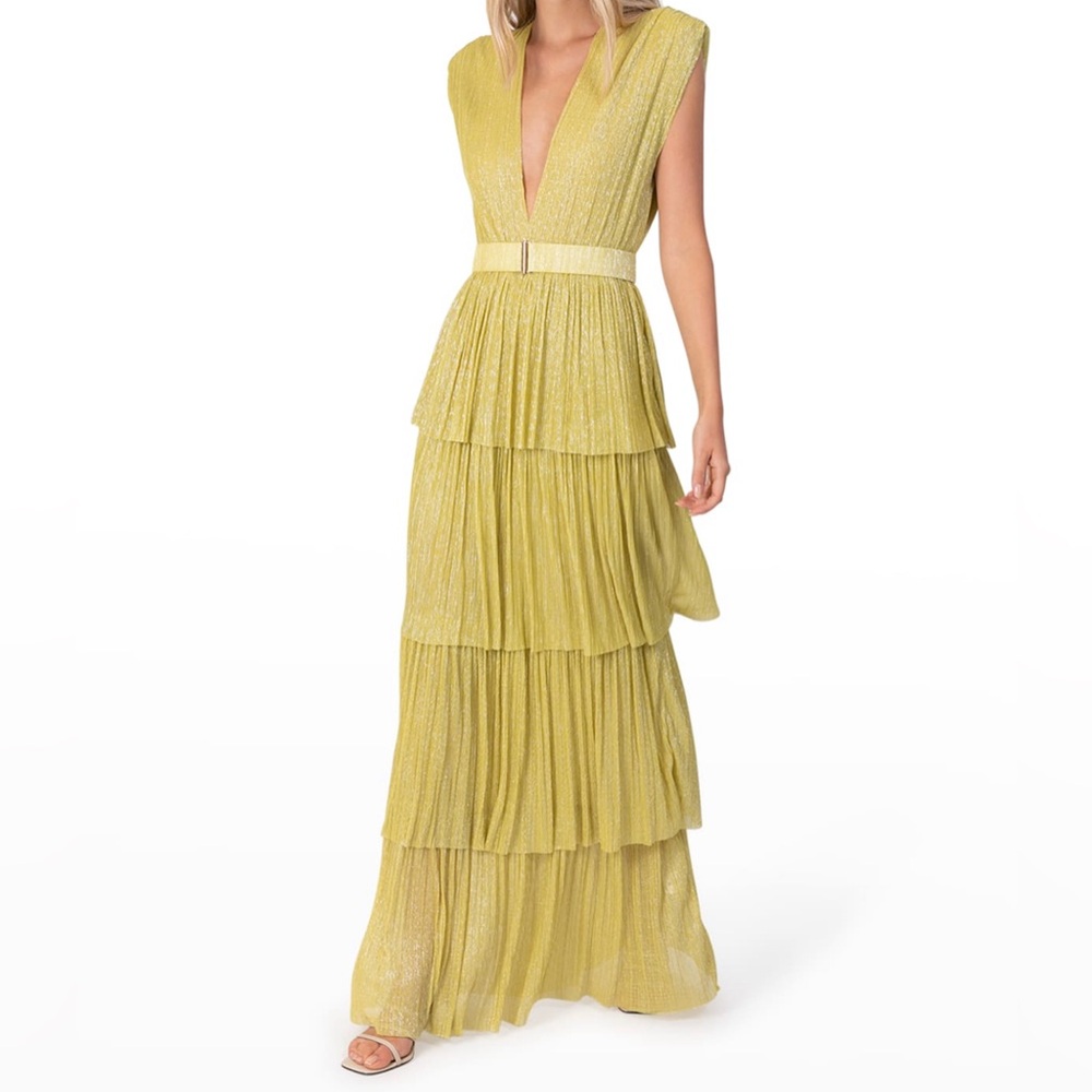NWT Sabina Musayev Yellow Maxi Dress